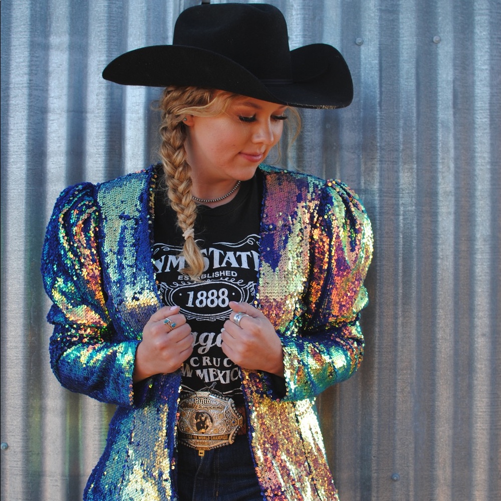 Southern Fried Chics Sequin Blazer